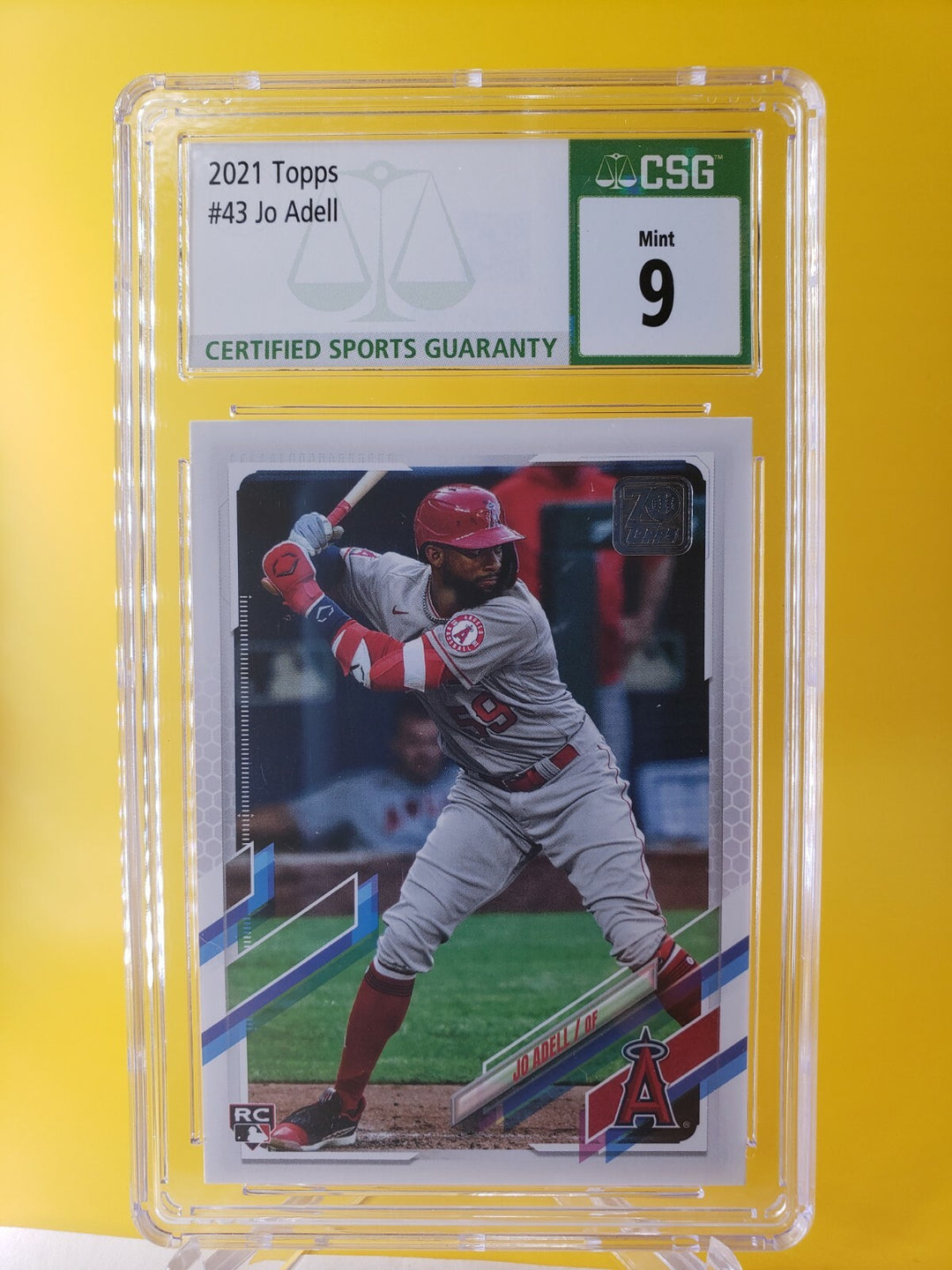 2021 Topps Series One #43 Jo Adell Rookie Card RC CSG 9 Los Angeles Angels