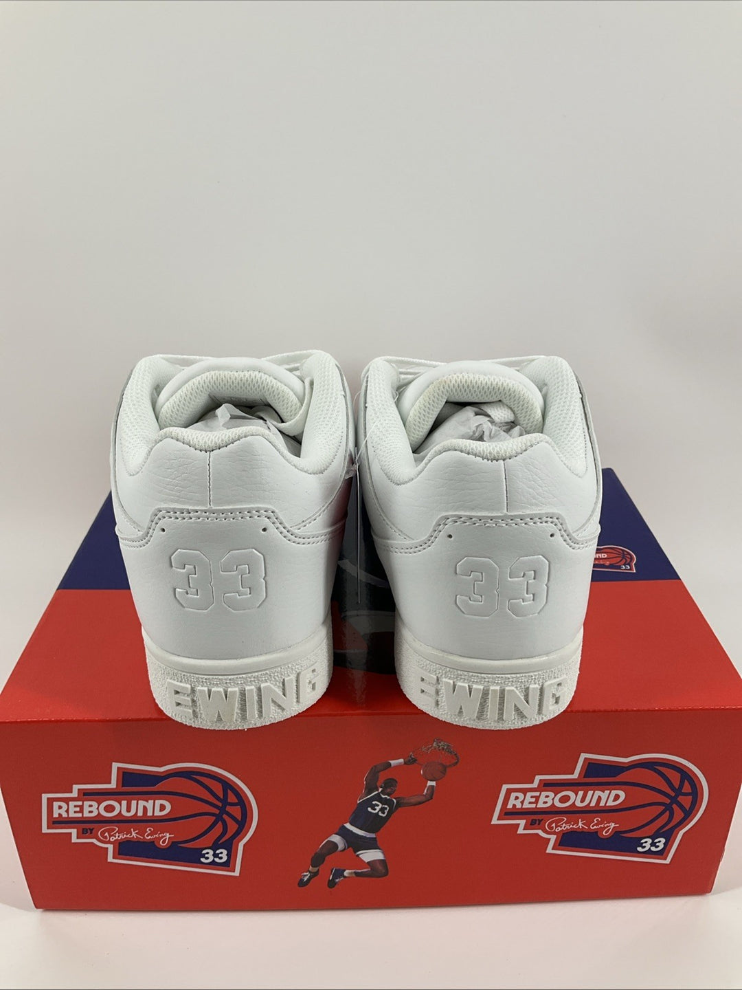 New Size 8 Men Orion Low Patrick Ewing Rebound (White) 1RBE005-001