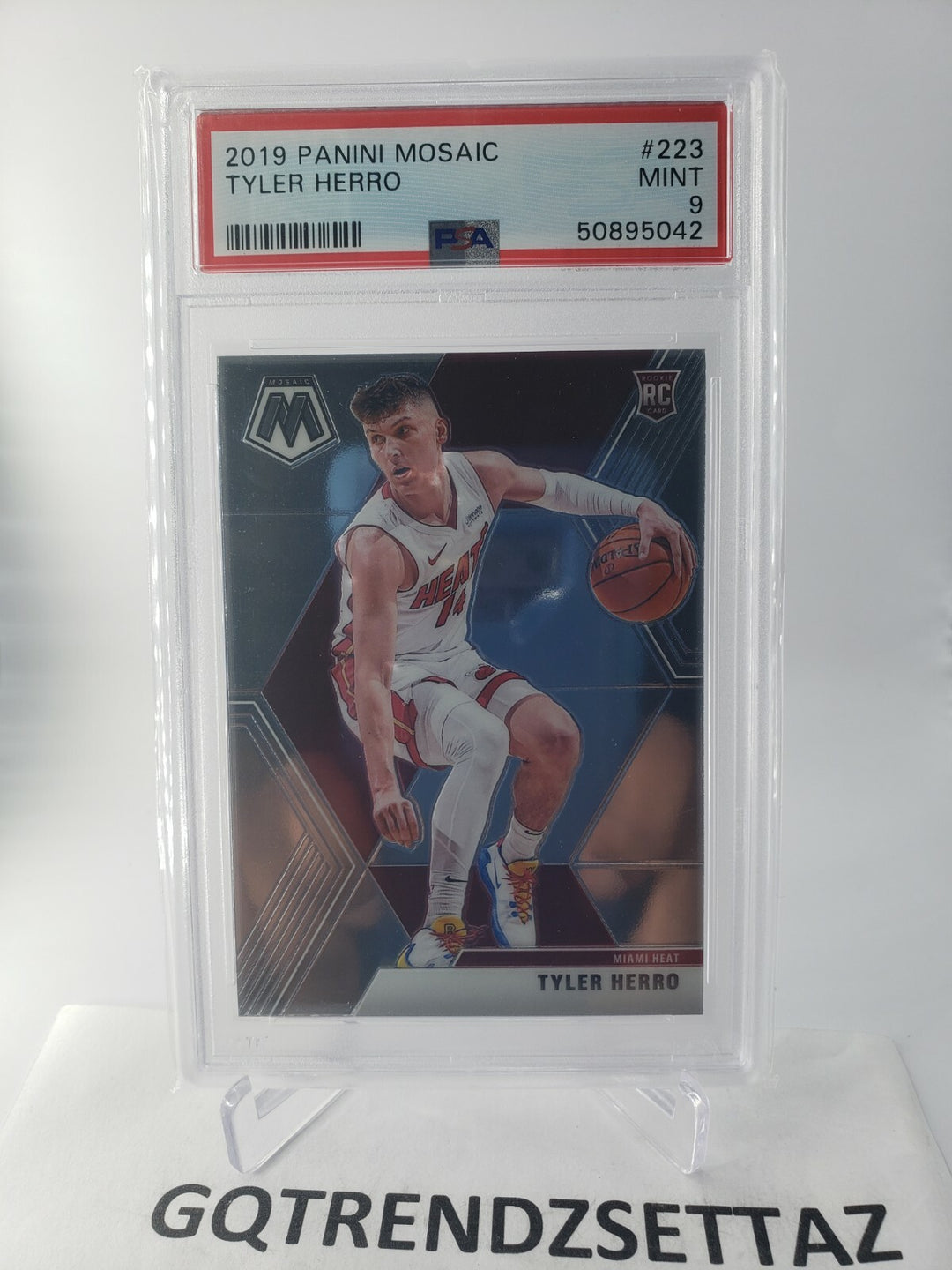 2019-20 Panini Mosaic Tyler Herro RC Rookie Card Miami Heat PSA 9 #223