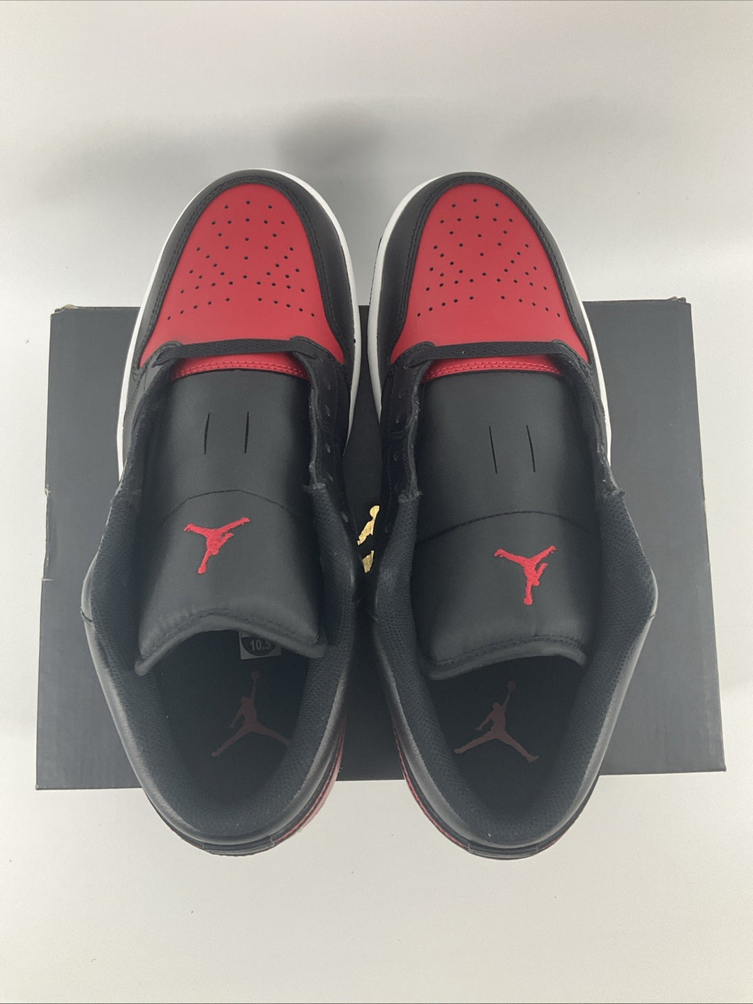 New Size 10.5 Men's Air Jordan 1 Low Red Black White 553558-067