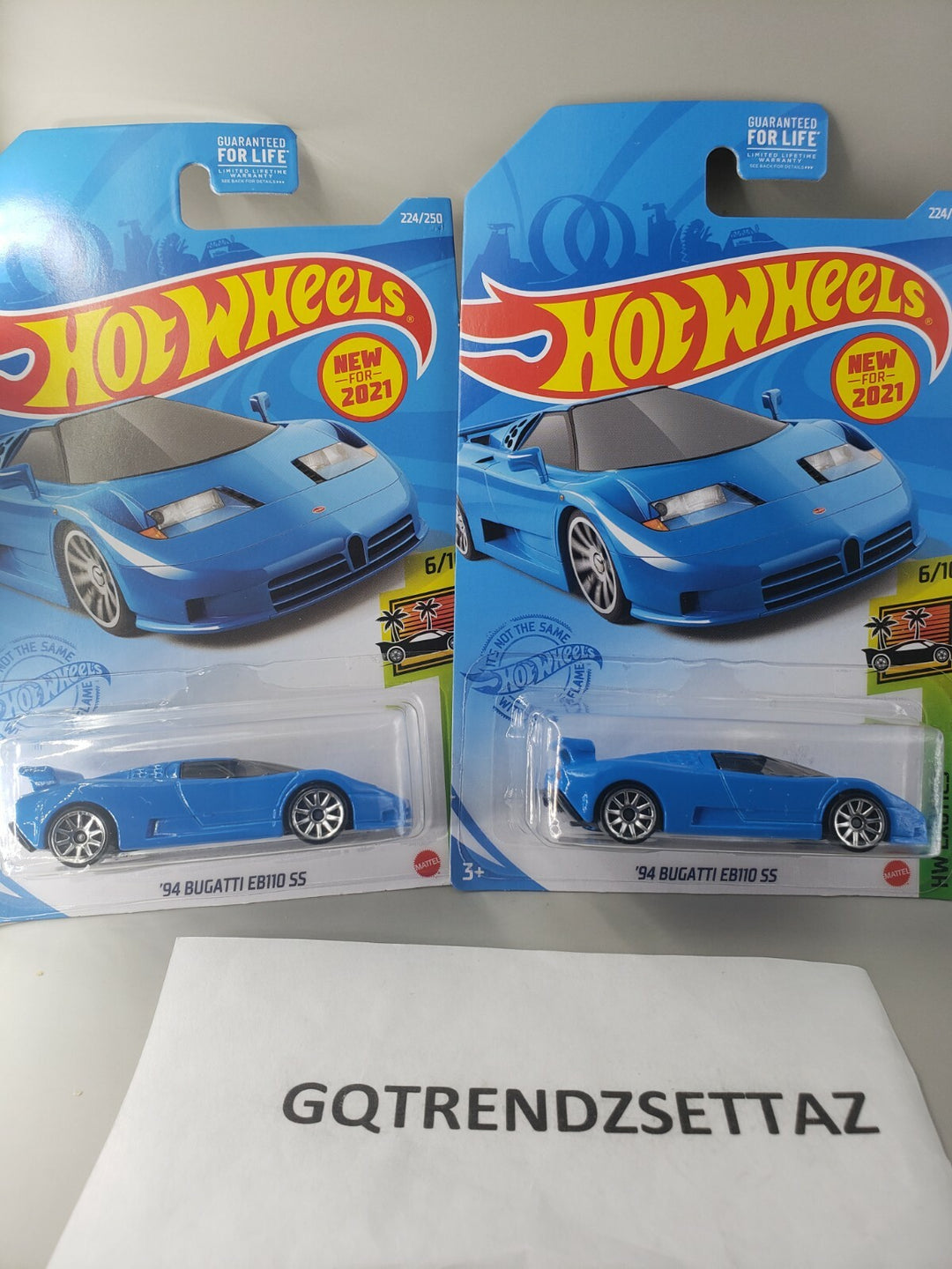 NEW LOT OF 2 HOT WHEELS 2021 HW EXOTICS '94 BUGATTI EB110 SS #6/10 
