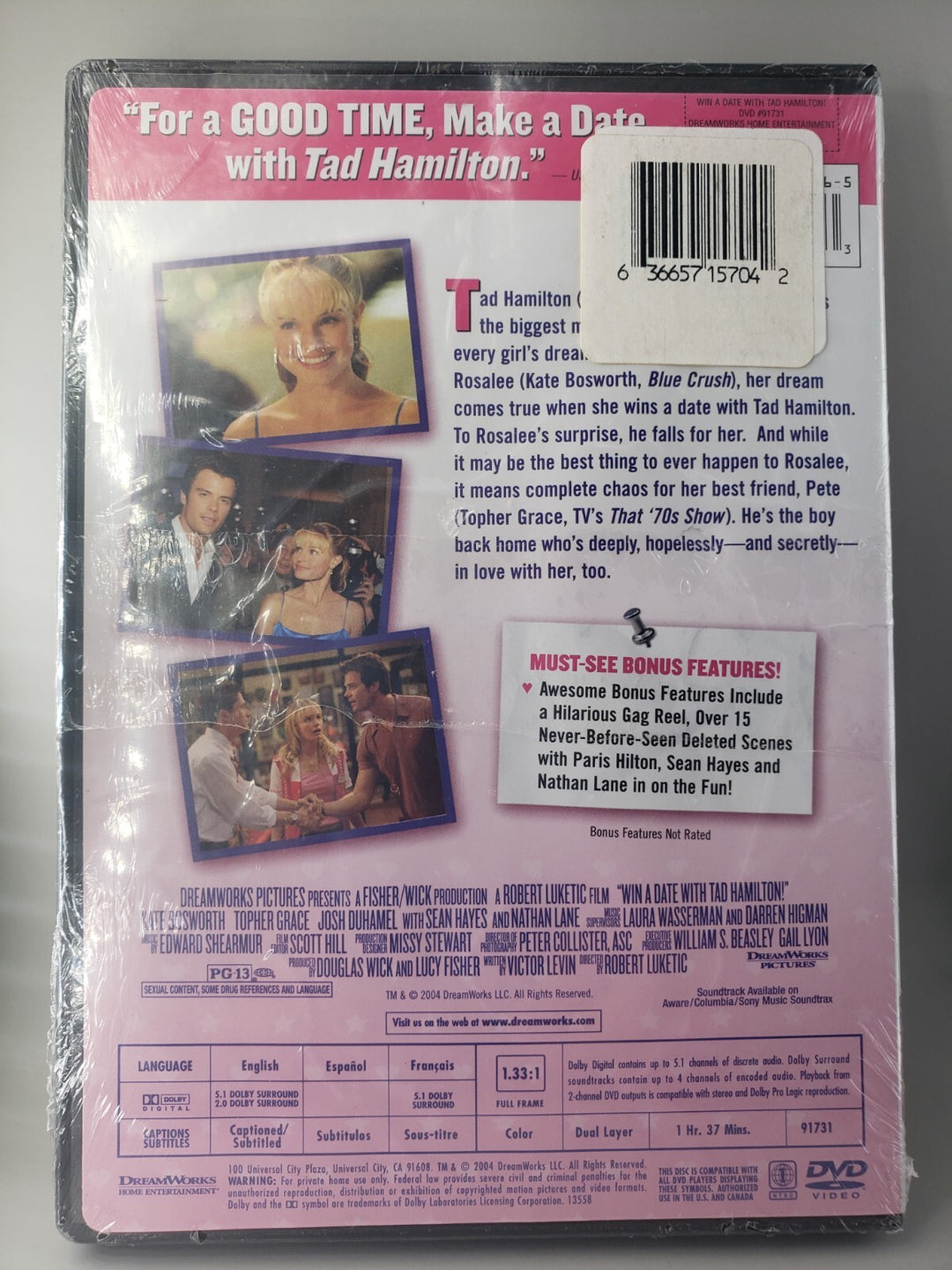 New Sealed Win a Date with Tad Hamilton! Free Shipping