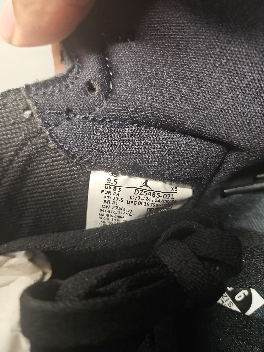 NEW Size 9.5 Men Jordan 1 Retro High OG Black/Metallic Gold-Sail (DZ5485 071)