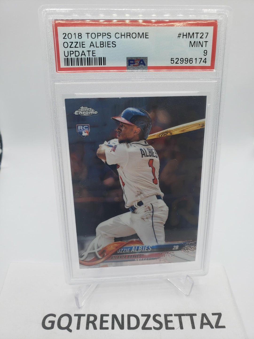 2018 Topps Chrome Update Ozzie Albies ROOKIE RC #HMT27 PSA 9 GEM MINT Braves