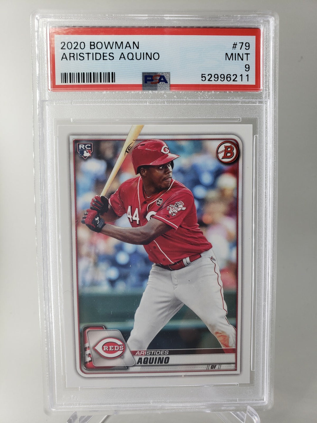 2020 Bowman Aristides Aquino #79 ROOKIE PSA 9 Cincinnati Reds Mint 