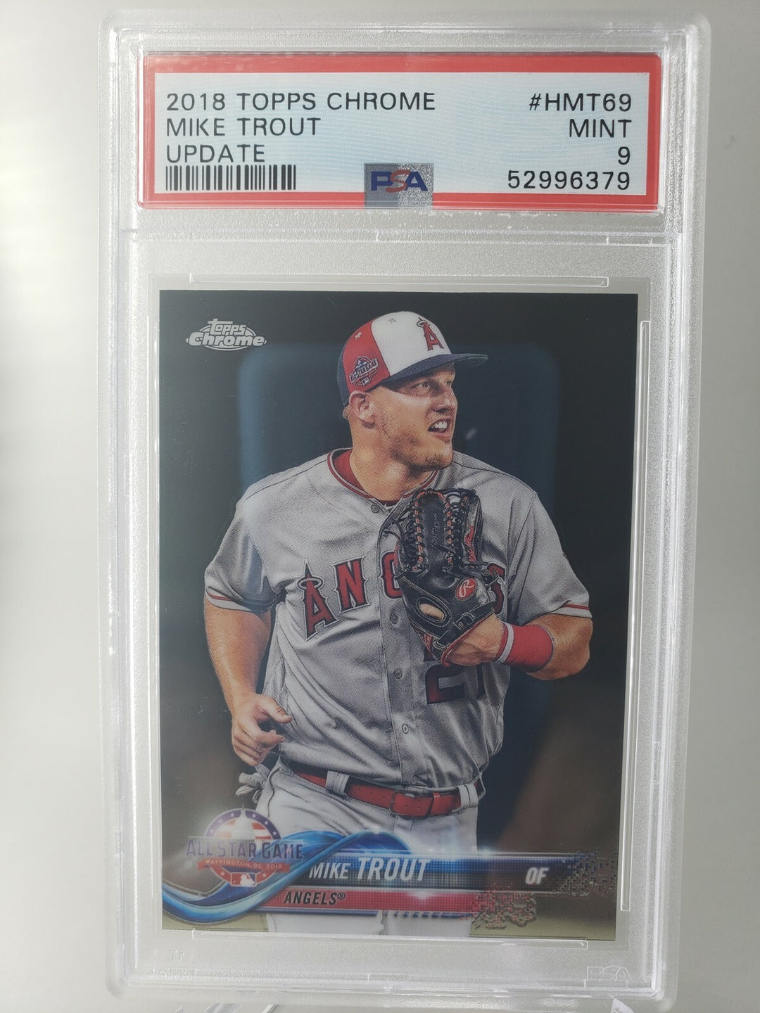 2018 Topps Chrome Update MIKE TROUT PSA 9 MINT #HMT69 ANGELS 