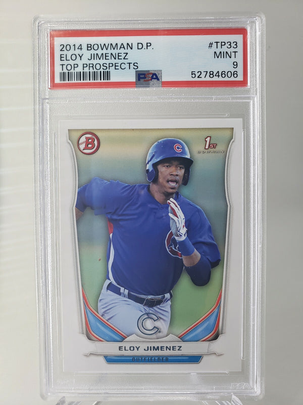 2014 Bowman Draft Picks #TP33 Eloy Jimenez 1st Bowman PSA 9 Mint Chicago