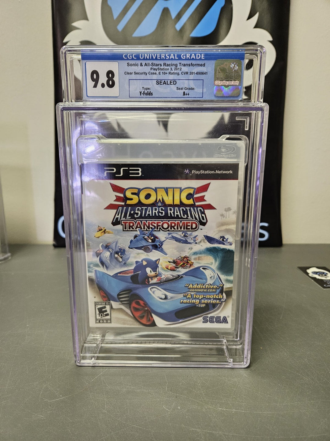 Graded Sonic All-Stars Racing Transformed PS3  CGC 9.8 A++ not WATA