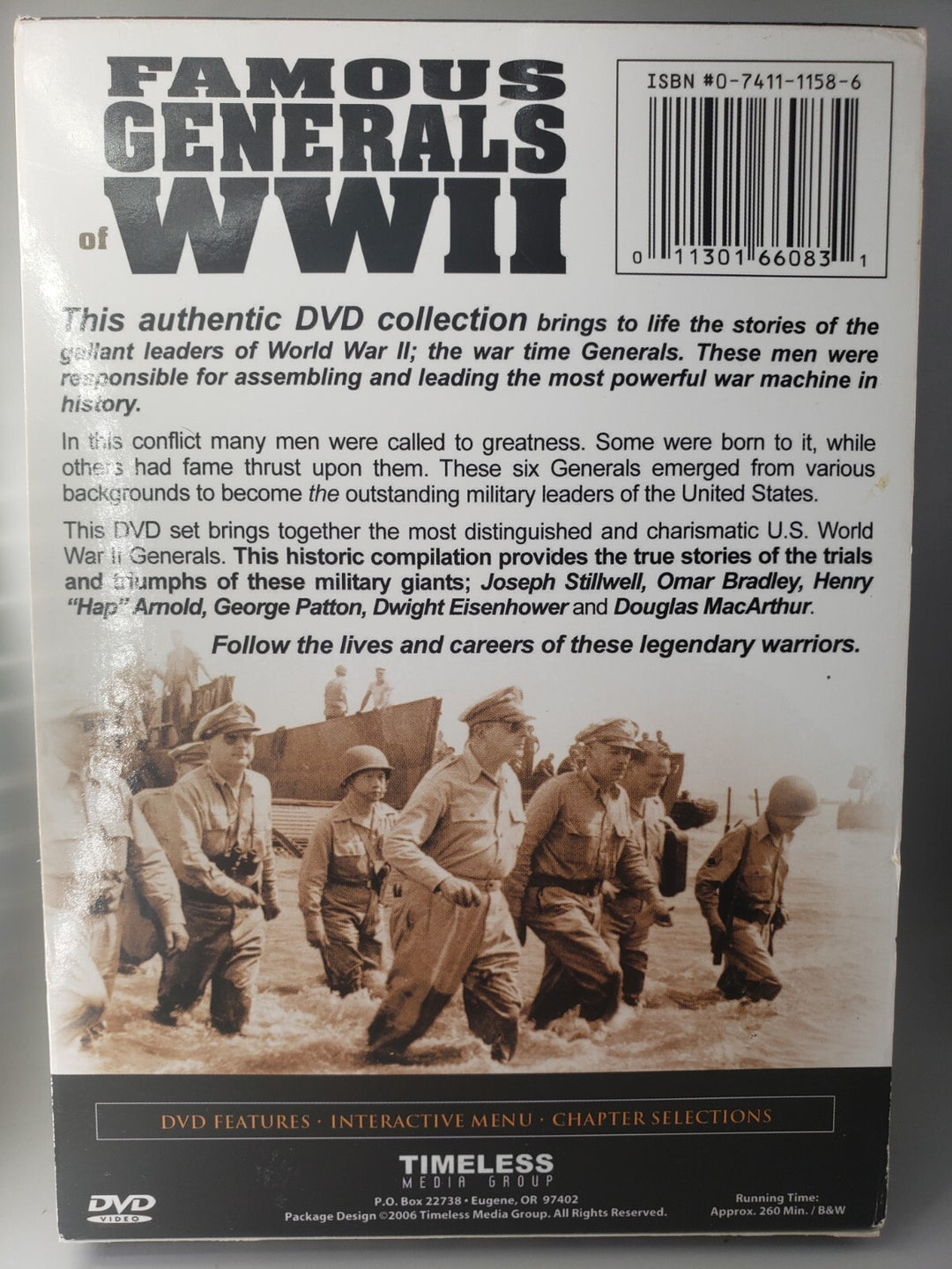 DVD Famous Generals - Six Famous WWII Generals 2006 Free Shipping
