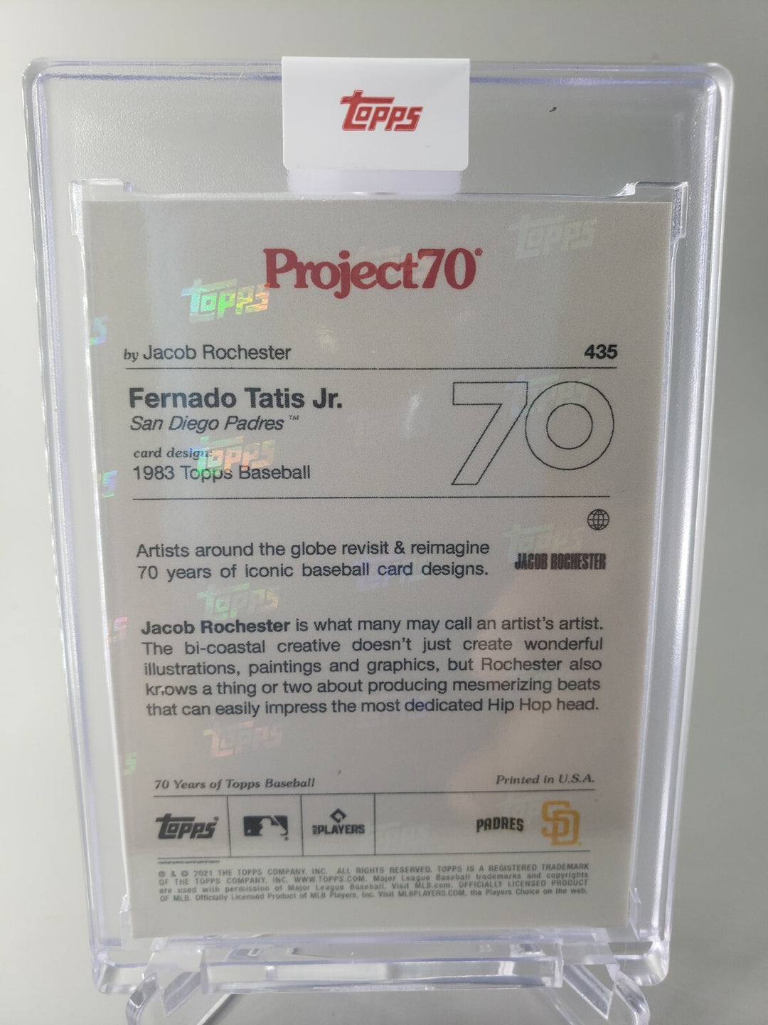 Fernando Tatis Jr. Topps PROJECT 70 Card 435 Jacob Rochester San Diego Padres