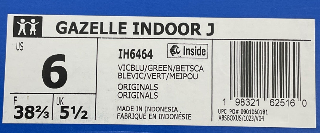 New Size 6 Unisex Adidas Gazelle Indoor J IH6464 FIFA