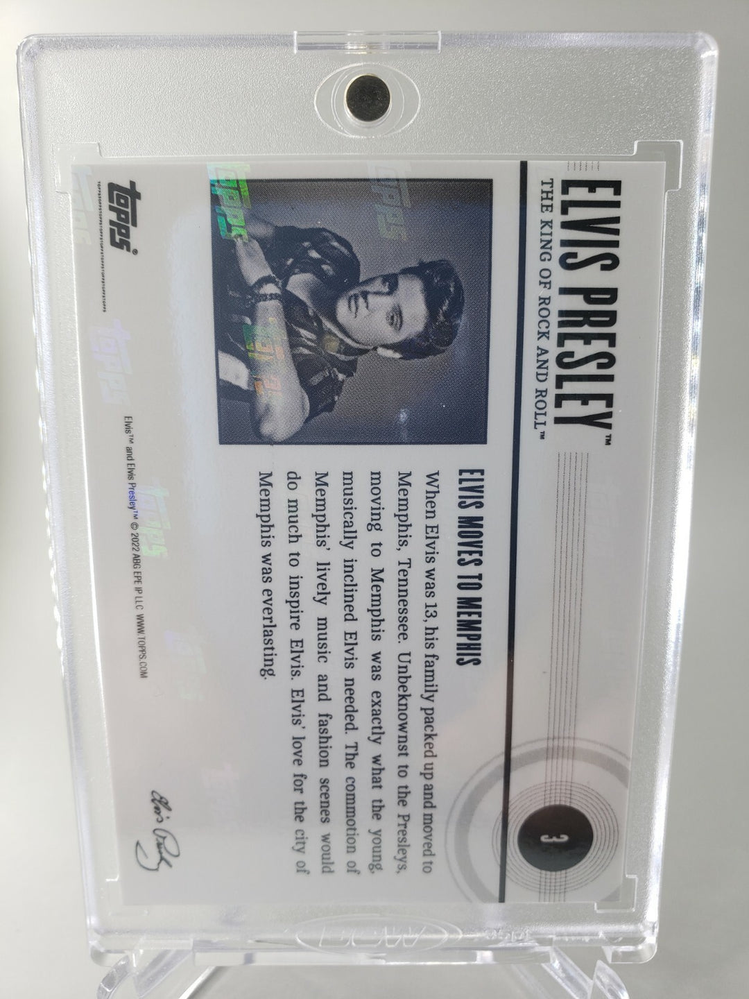 2022 Topps Elvis Presley: The King of Rock and Roll PINK PARALLEL /45 CARD #3 SP
