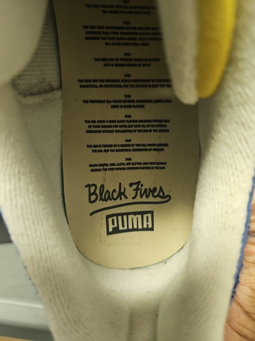 Size 9 Men Puma x Black Fives Suede Classic Athletic Sneaker Shoes Black History
