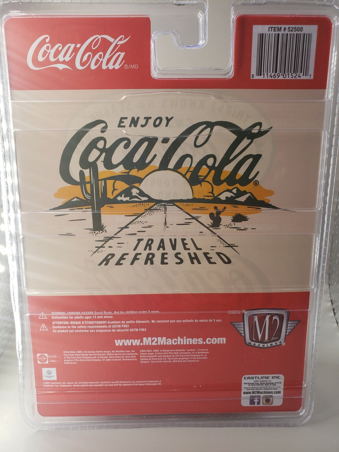 NEW 2021 M2 Machines COCA COLA COKE 1960 VW DELIVERY VAN BUS A08 21-05 LE 9,600