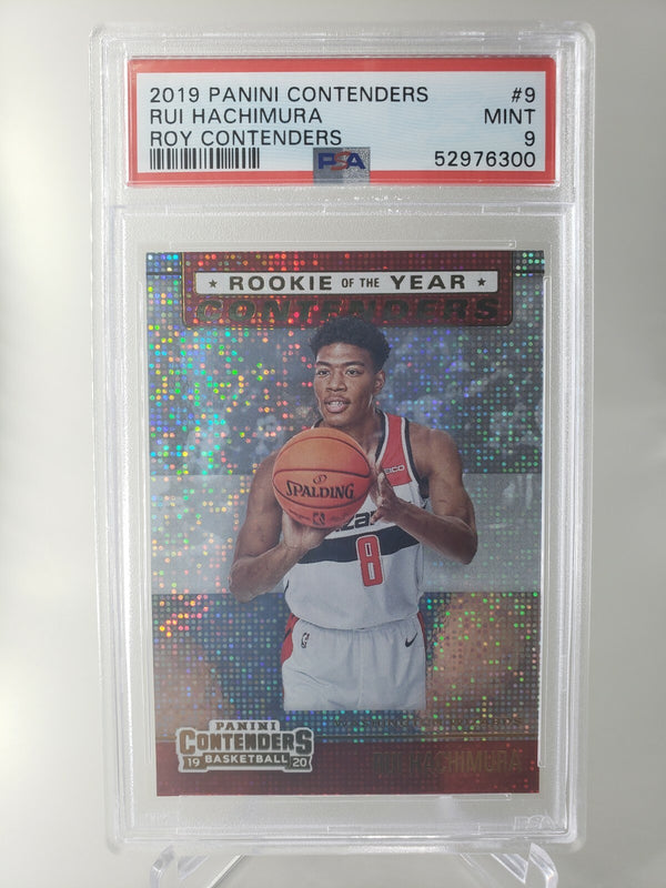 2019-20 RUI HACHIMURA RC PANINI CONTENDERS ROOKIE OF THE YEAR ROY RC PSA 9 MINT