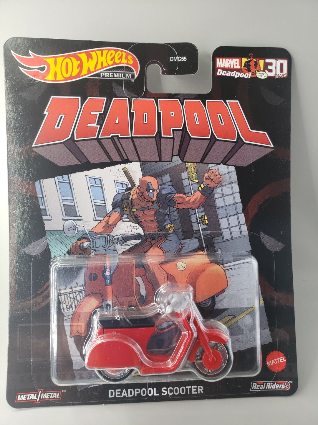 NEW Hot Wheels Premium 2021 DEADPOOL SCOOTER Marvel 30 years Nerdy Thirty 