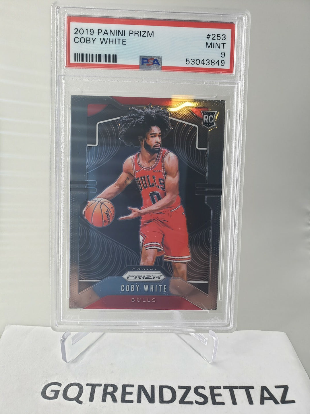 2019 Panini Prizm Coby White Rookie RC #253 PSA 9 MINT Chicago Bulls