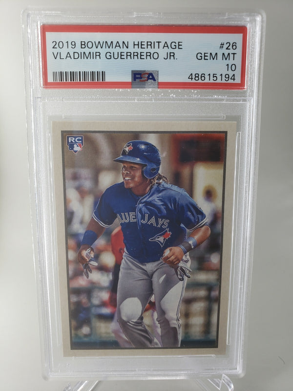 2019 Bowman Heritage Vladimir Guerrero Jr ROOKIE RC #26 PSA 10 GEM MINT *POP 99*