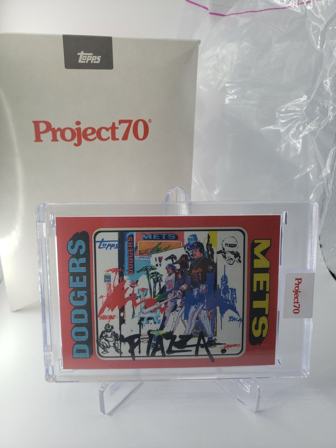 2021 Topps Project 70 Mike Piazza Card #436 1975 Gregory Siff Mets Dodgers HOF
