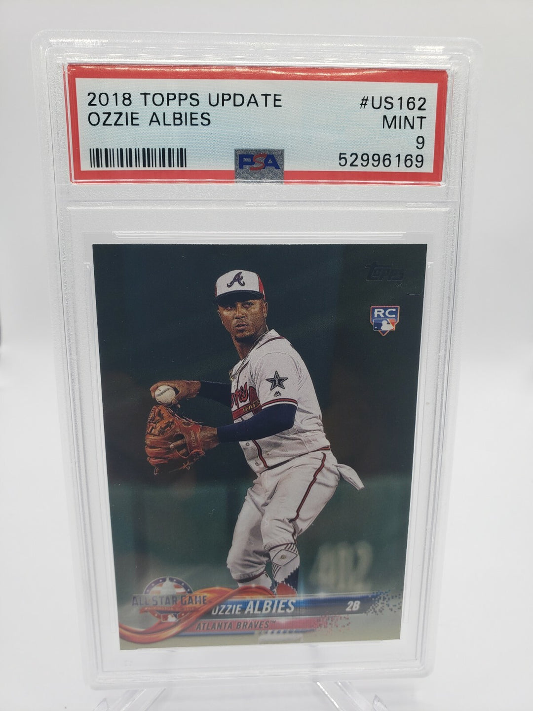 2018 Topps Update Ozzie Albies Rookie Baseball Card #US162 PSA 9 Mint Braves