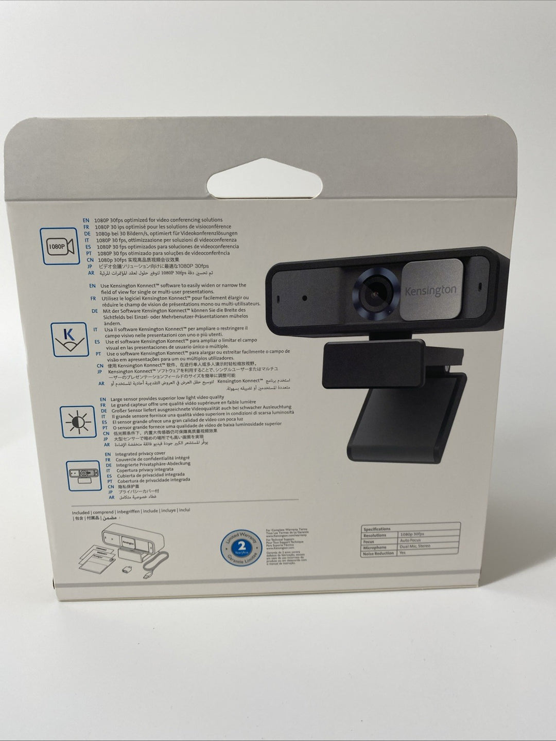 New Sealed Kensington W2050 1Full HD Auto Focus Pro Webcam