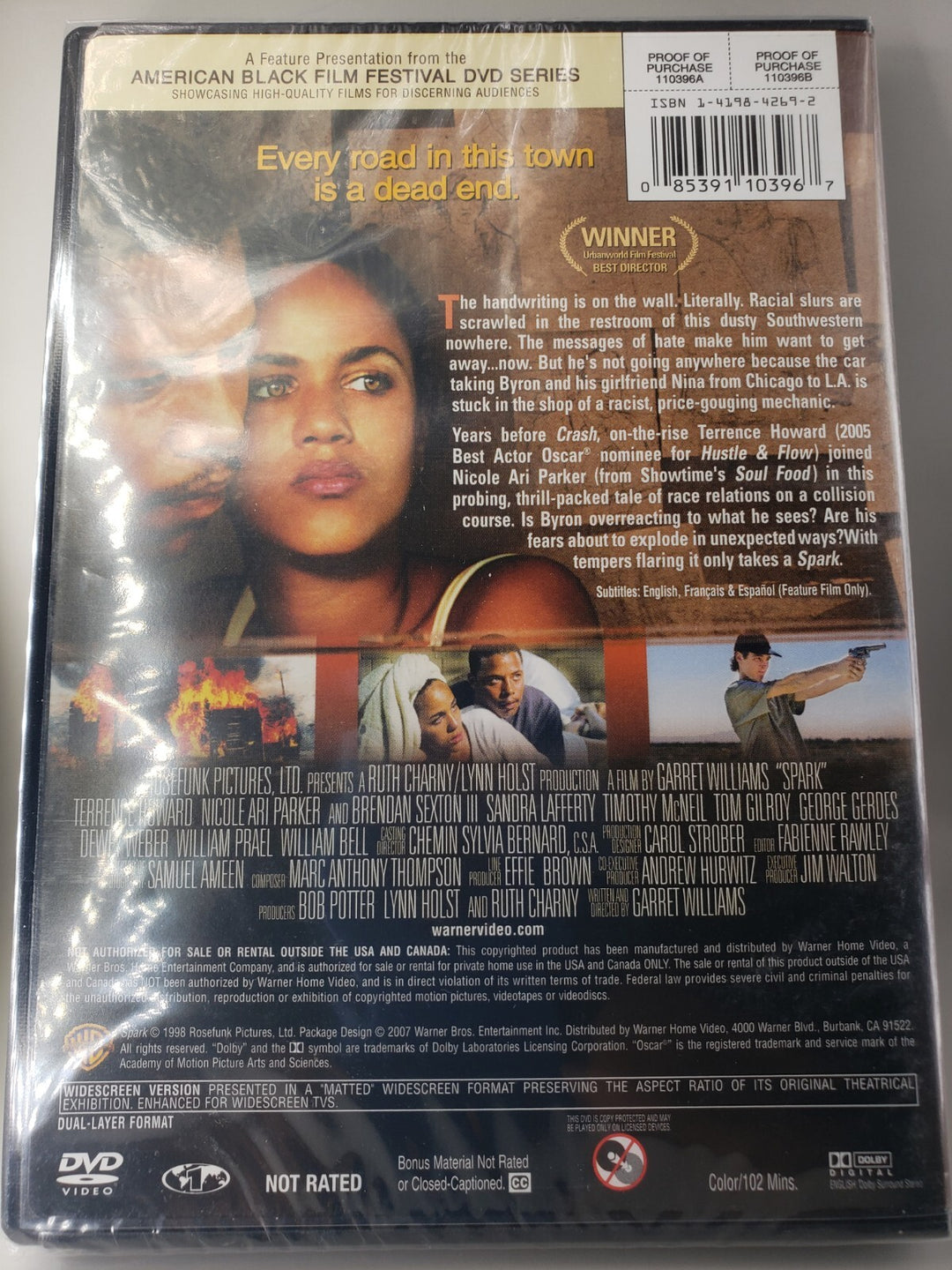 New Sealed Spark (DVD) Terrence Howard, Nicole Ari Parker, Black Film Festival