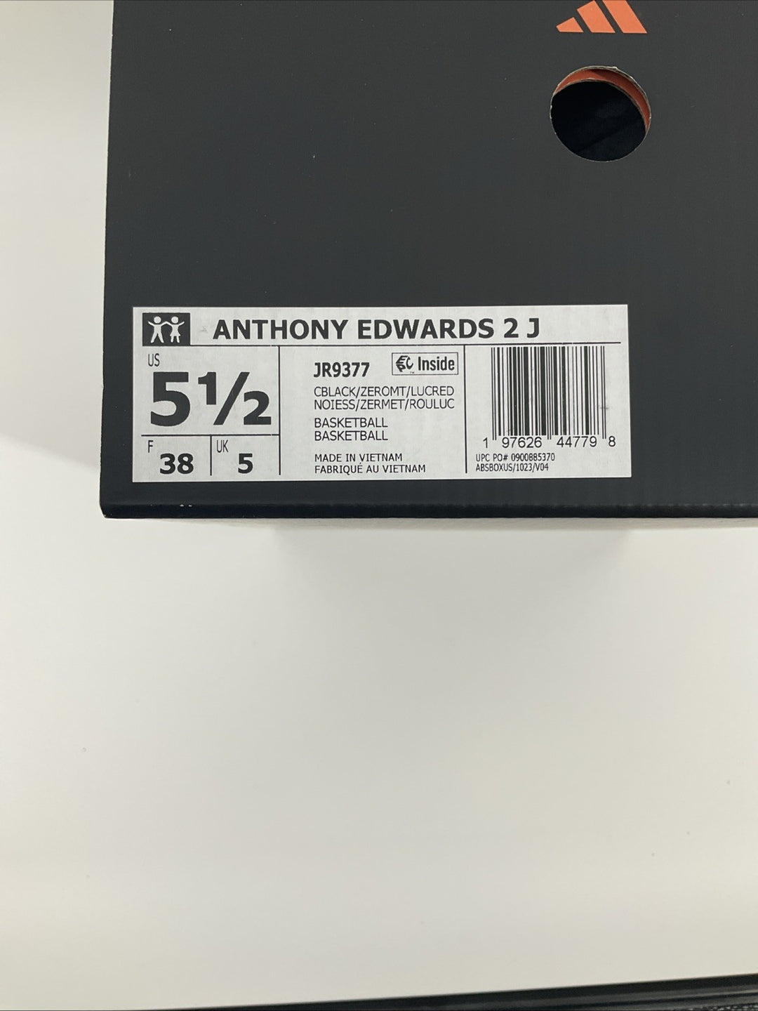 New Size 5.5 Mens Adidas Anthony Edward’s 2J JR9377