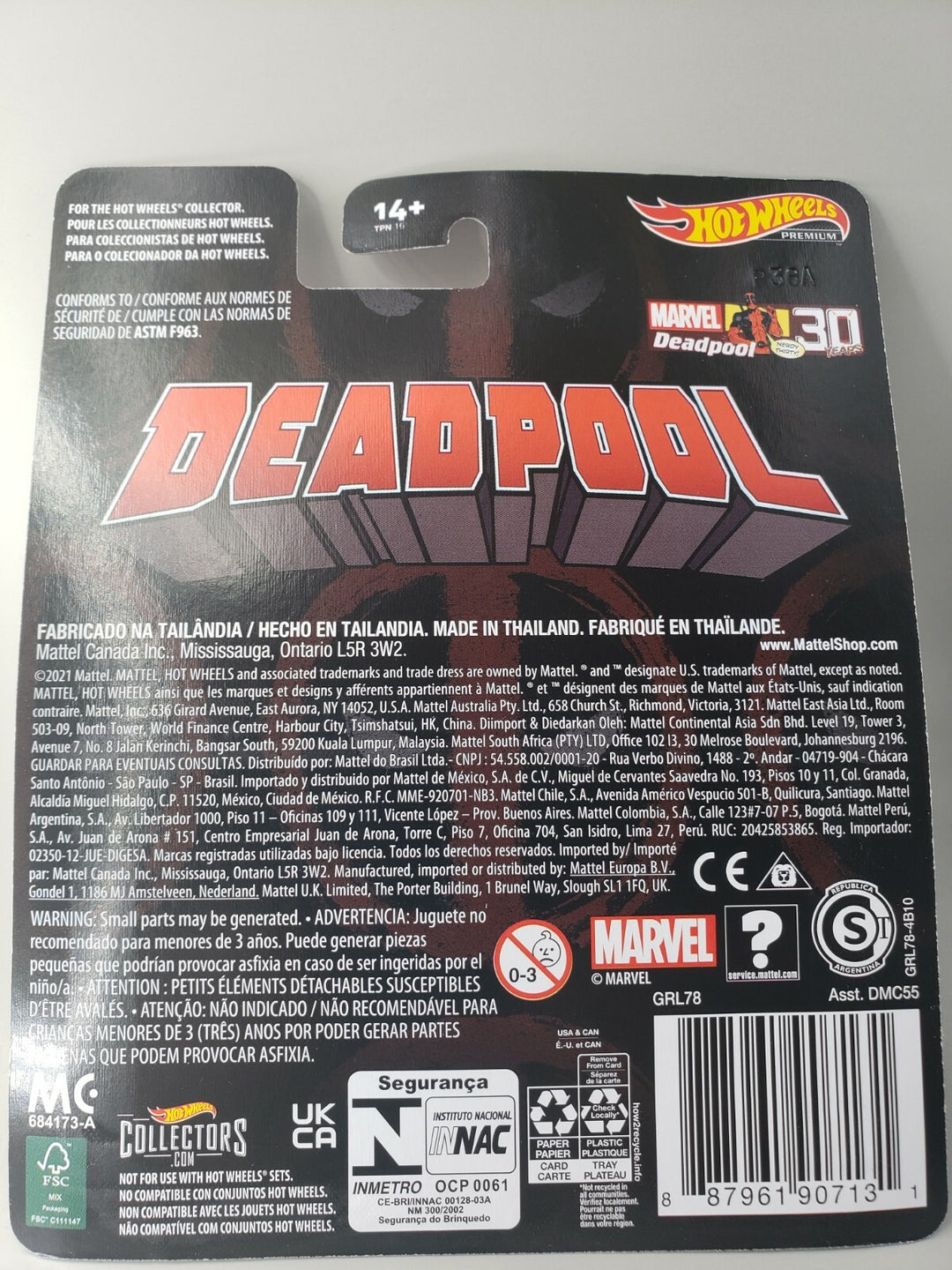 NEW Hot Wheels Premium 2021 DEADPOOL SCOOTER Marvel 30 years Nerdy Thirty 