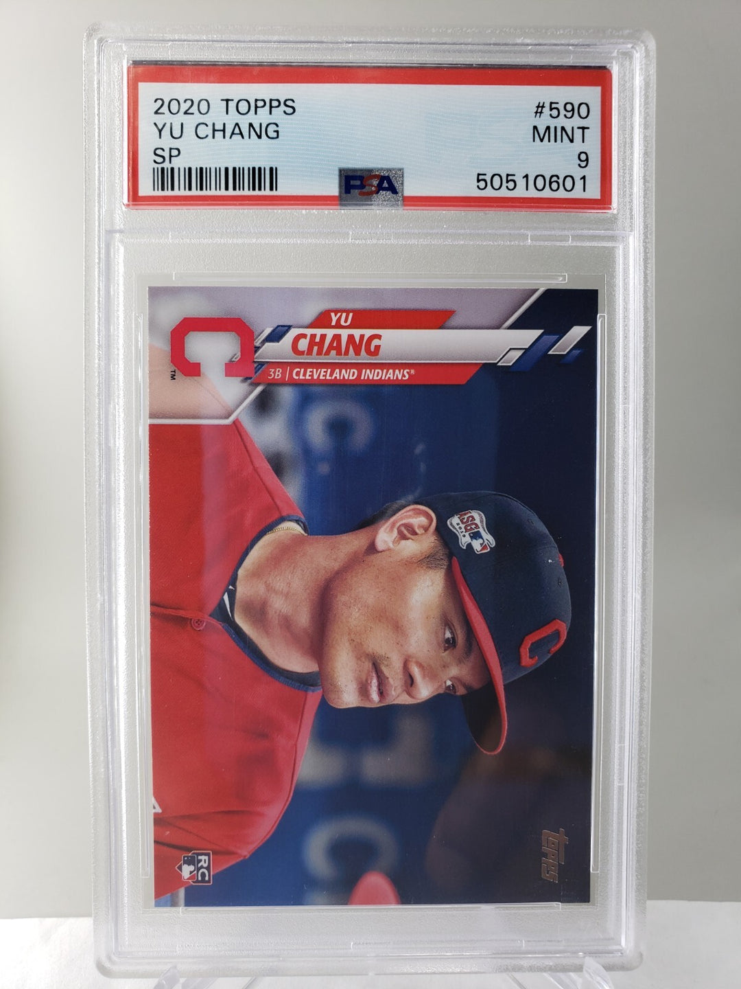 Yu Chang 2020 Topps SP RC Rookie PSA 9 GEM MINT Cleveland Guardians POP 12!
