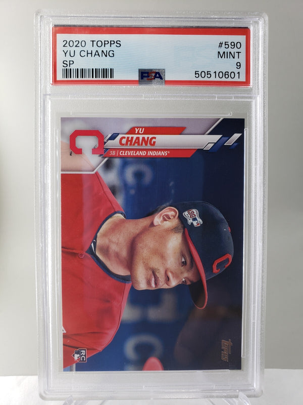 Yu Chang 2020 Topps SP RC Rookie PSA 9 GEM MINT Cleveland Guardians POP 12!