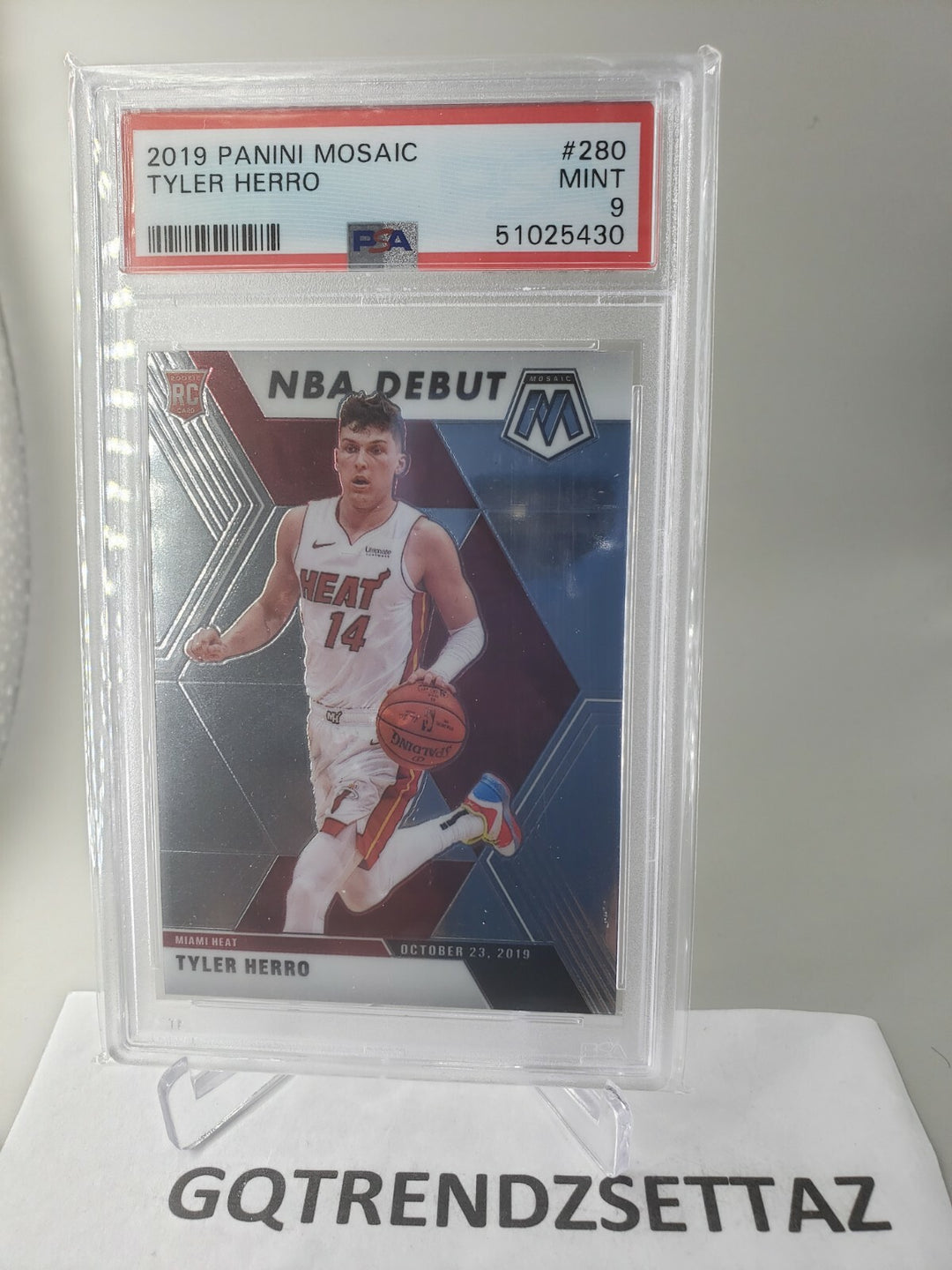 2019-20 Panini Mosaic NBA Debut TYLER HERRO PSA 9 MINT #280 Rookie RC MIAMI HEAT