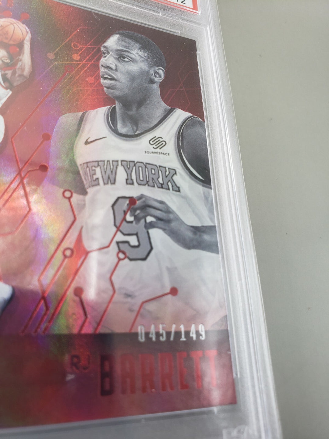 RJ Barrett 2019 Panini Chronicles Essentials Red /149 #225 Rookie PSA 9 POP 3!