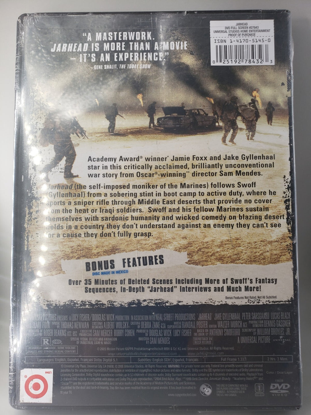 New Sealed Jarhead (DVD, 2006, Full Screen)-Jake Gyllenhaal  FREE Shipping