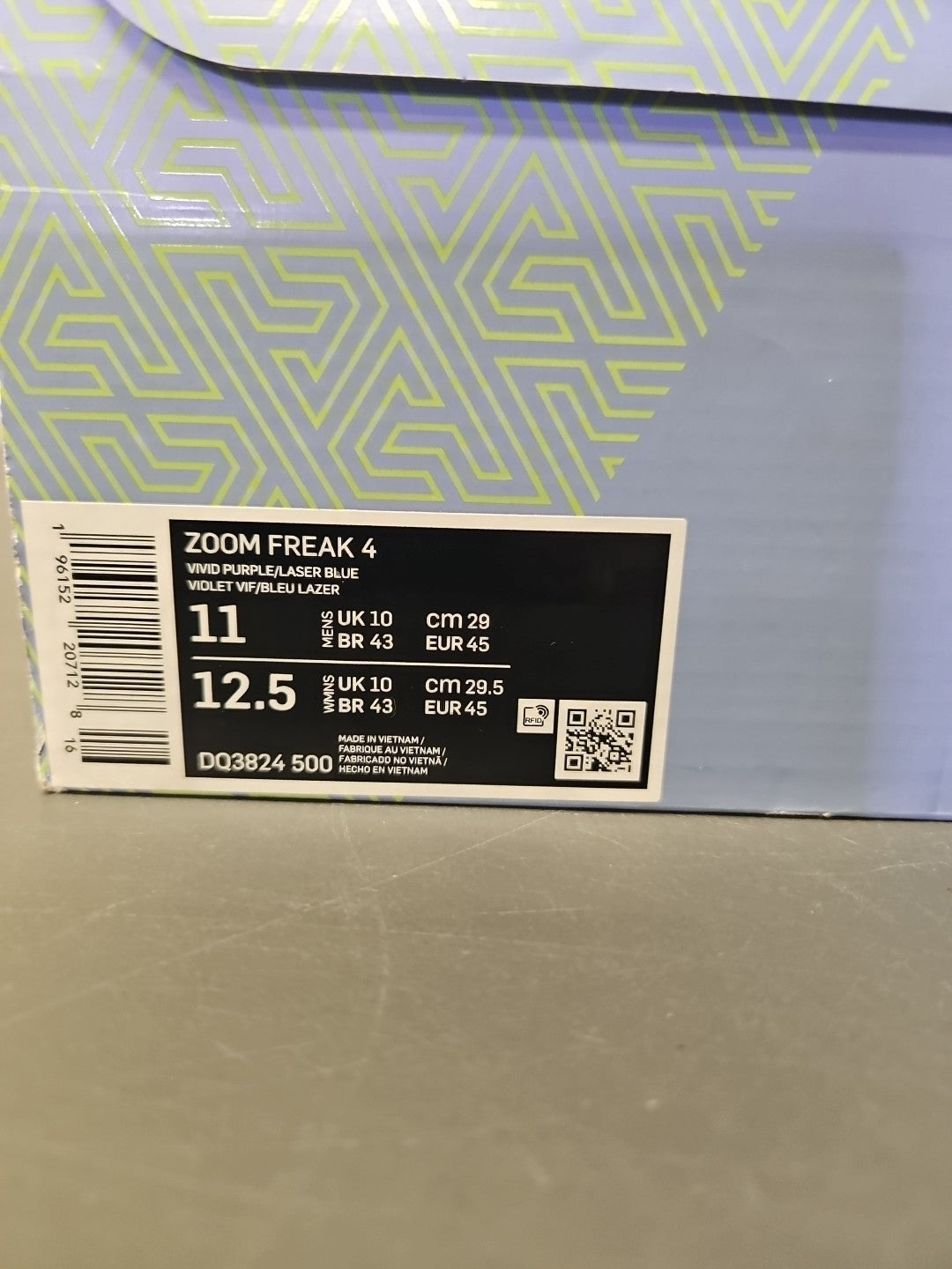 Size 11 Nike Zoom Freak 4 Mens Shoes Vivid Purple/Laser Blue