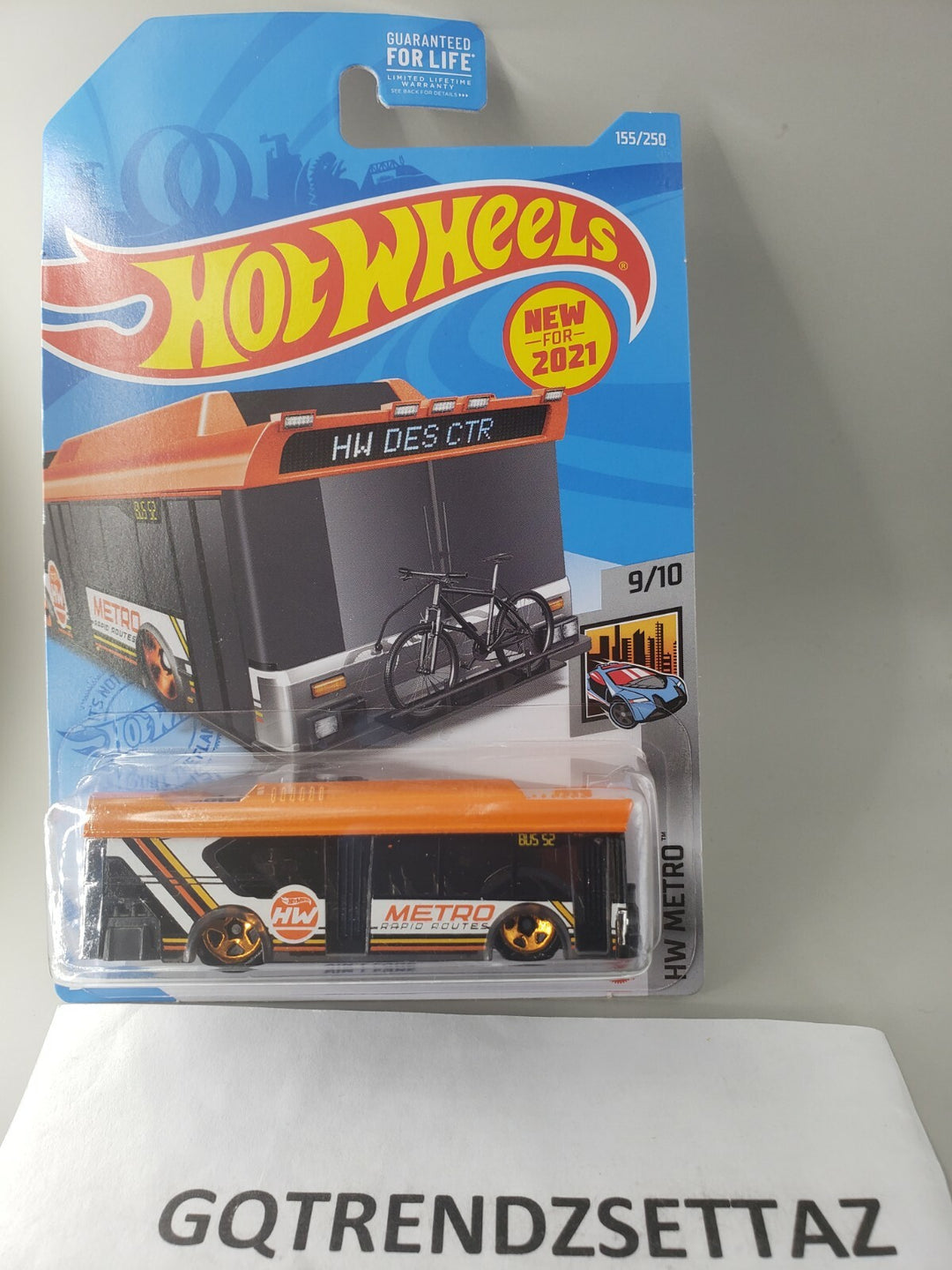 NEW 2021 Hot Wheels Ain't Fare Black Orange #155 155/250 HW Metro 9/10 Bus