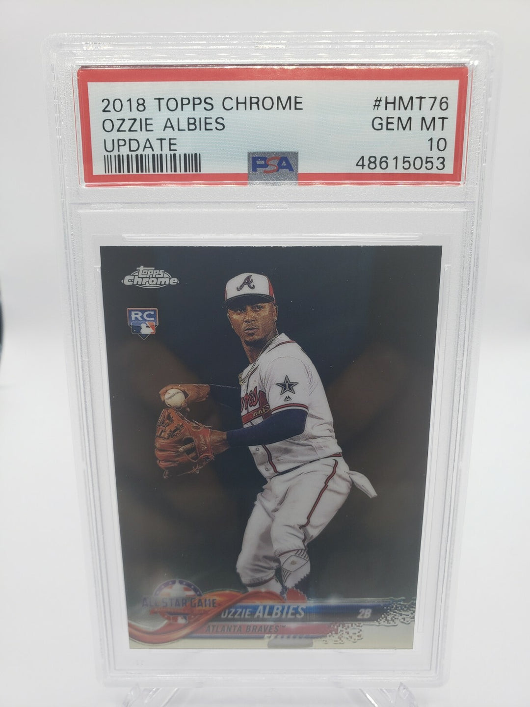 2018 Topps Chrome Update Ozzie Albies RC Rookie #HMT76 PSA 10 MINT BRAVES