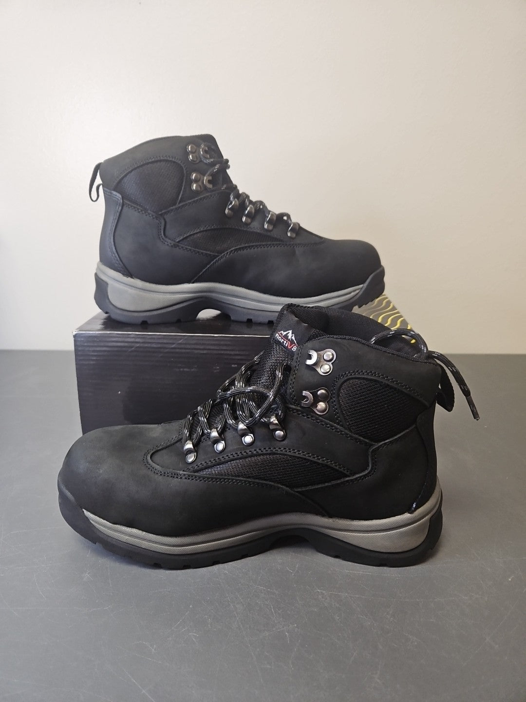 NEW Size 9.5 Women NORTIV 8  Steel Toe Boots Leather  Waterproof Boots Wide