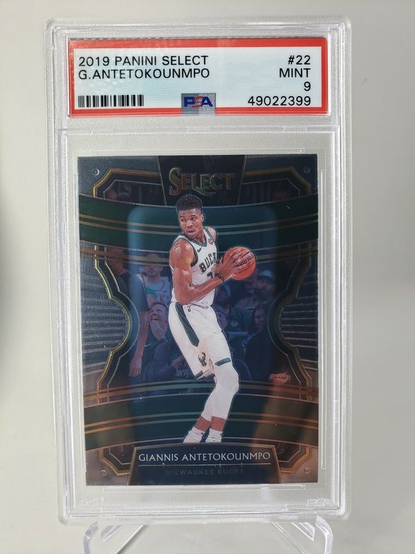 2019 Panini Select Giannis Antetokounmpo PSA 9 Mint #22 Concourse Bucks POP 179