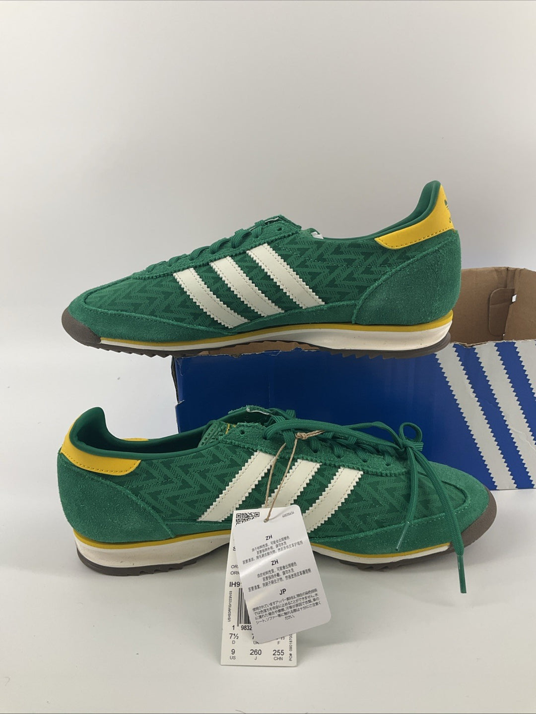 New  Size 9 Women’s Adidas SL 72 OG Green Yellow White IH9172