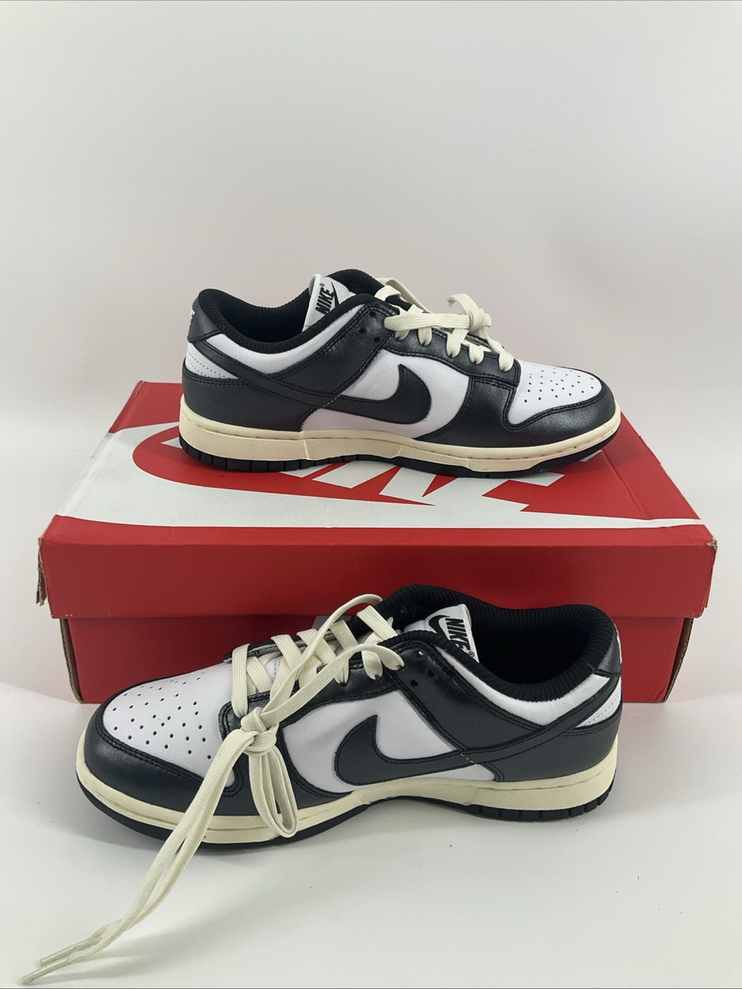 New Size 7.5 Women's Nike Dunk Low PRM Black White Off White FQ8899-100