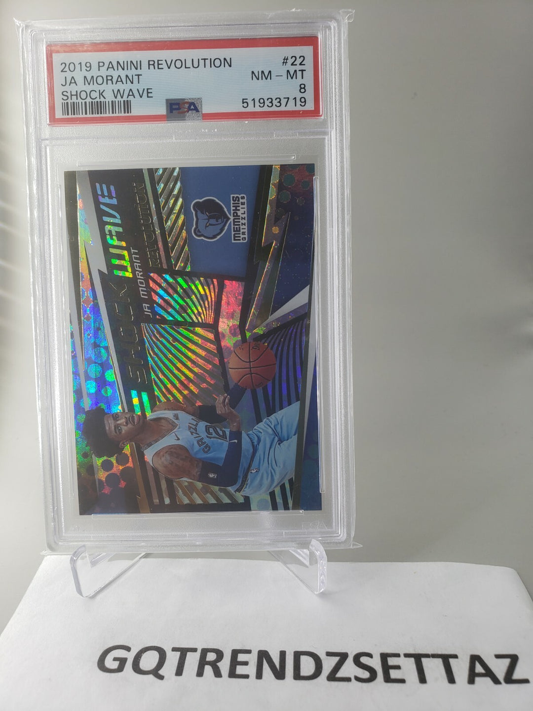 JA MORANT 2019 Panini Revolution Shock Wave Rookie #22 PSA 8 Grizzlies LOW POP!