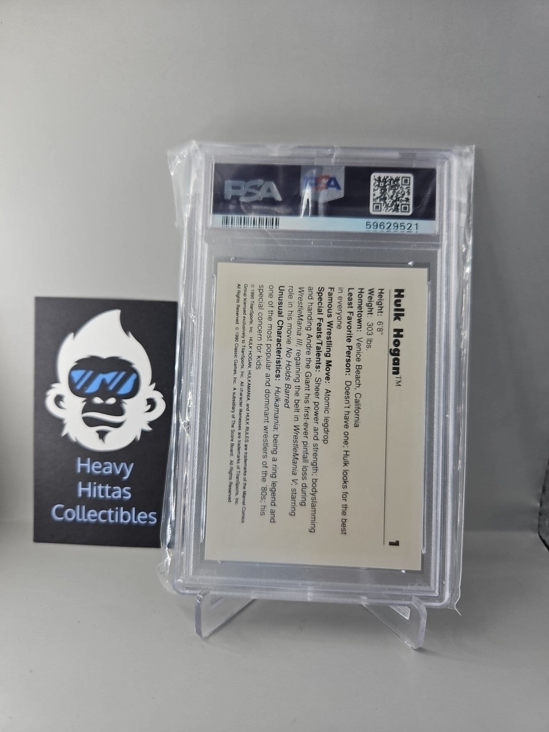 Hulk Hogan 1990 Classic WWF #1 Hulk Hogan PSA 8 NM-MT