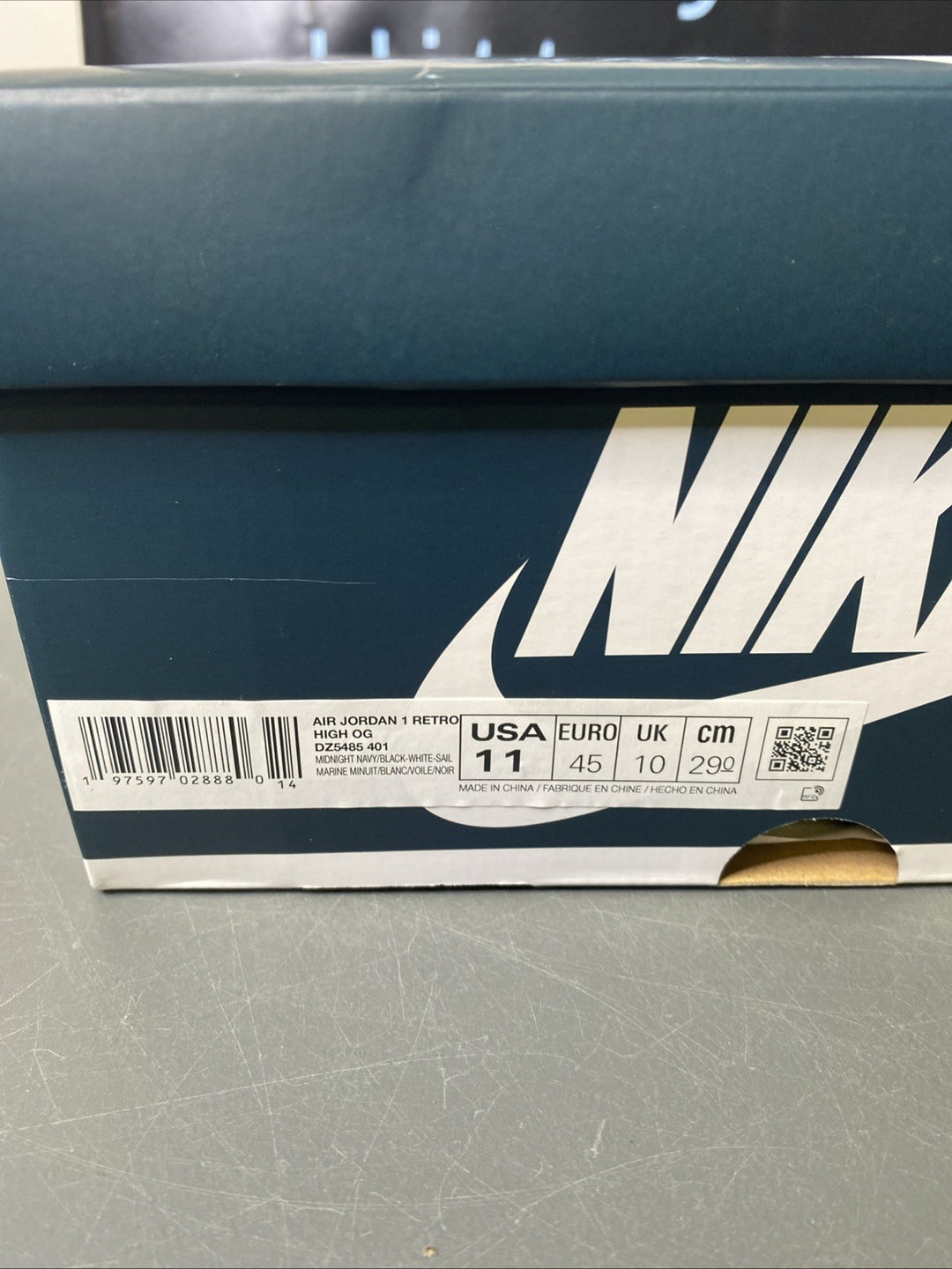 NEW Size 11 Men Nike Air Jordan 1 Retro High OG DZ5485-401 Midnight Navy