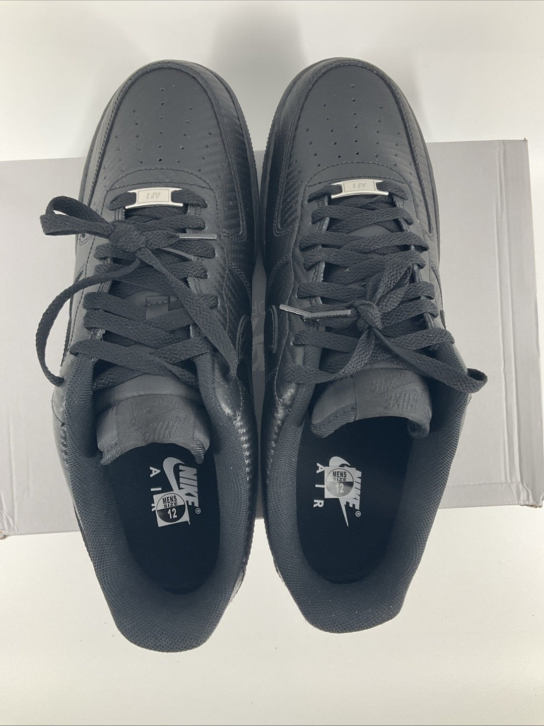 New Size 12 Men Nike Air Force 1 '07 Low  Black Carbon Fiber HF2886-001