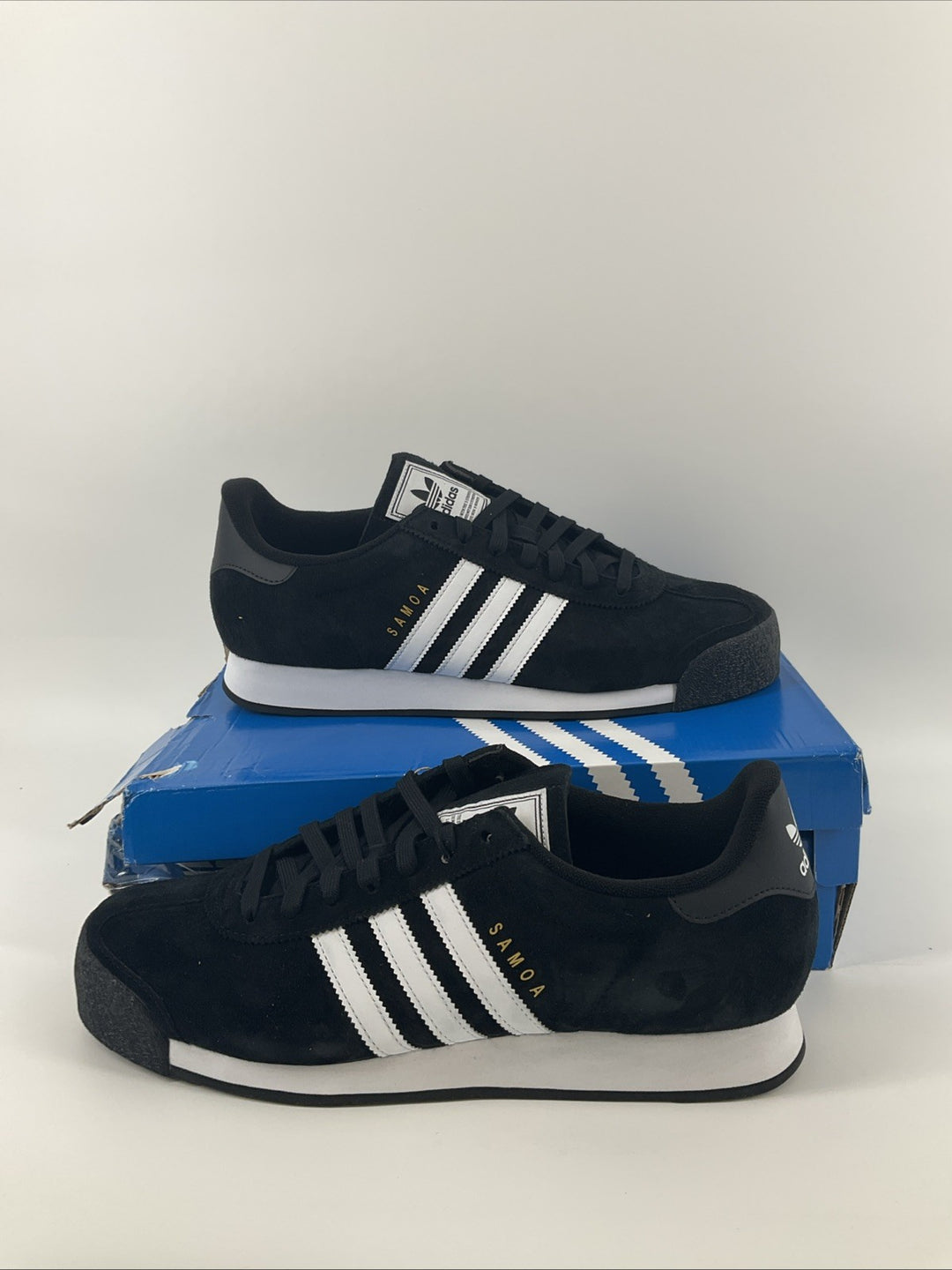 New Size 13 Men's Adidas Samoa Black  Damaged Box JR3778