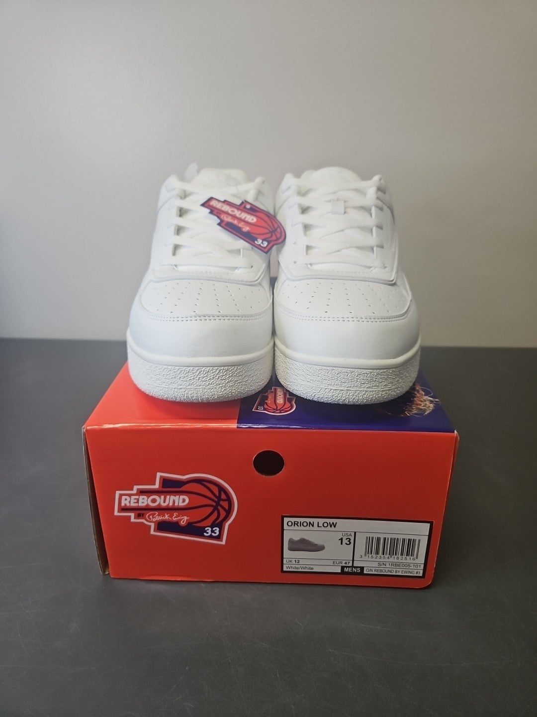 NEW Size 13 Men's Patrick Ewing Rebound Orion Low White OG (1RBE005- 101)