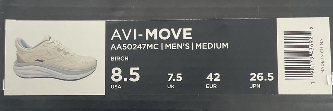 New  Size 8.5 Men Avia Avi-Move In Birch AA50247MC