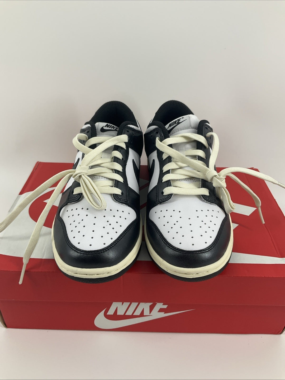 New Size 7.5 Women's Nike Dunk Low PRM Black White Off White FQ8899-100