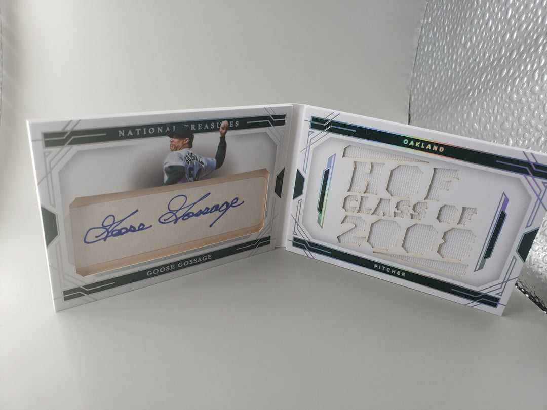 Goose Gossage 2020 National Treasures Cut Signature Material Auto /5 Oakland