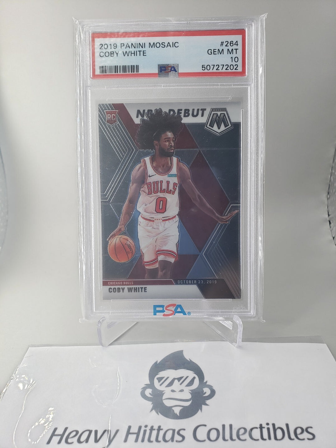 COBY WHITE 2019 PANINI MOSAIC RC #264 NBA DEBUT Mosaic PSA 10 GEM MINT Bulls